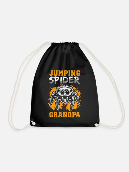 Springspinne Opa Springspinnen Geschenk - Turnbeutel - Schwarz