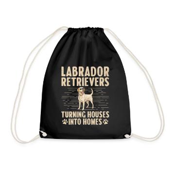 Labrador Retrievers Turning Houses Into Homes Lab - Drawstring Bag - black - Front