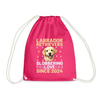 Labrador Retrievers Bave d’amour depuis 2024 Lab - Sac de sport léger - fuchsia - Devant