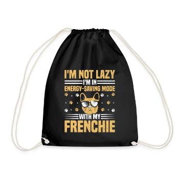 Je ne suis pas paresseux Je suis en mode économie d’énergie avec mon fre - Sac de sport léger - noir - Devant