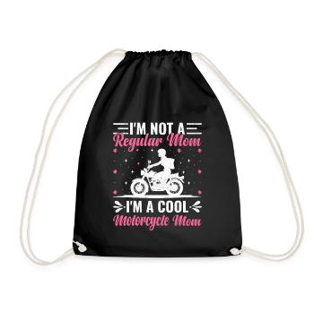 Ich bin keine normale Mutter Ich bin eine coole Motorrad-Mutter - Turnbeutel - Schwarz - Vorne