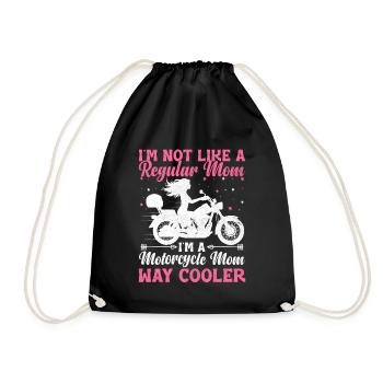 Ich bin nicht wie eine normale Mutter Ich bin eine Motorrad-Mutter Wa - Turnbeutel - Schwarz - Vorne