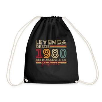 Legend since 1980 Birthday Gift - Drawstring Bag - black - Front