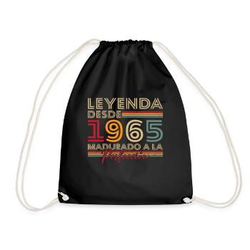 Legend since 1965 Birthday Gift - Drawstring Bag - black - Front