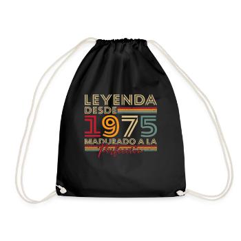 Legend since 1975 Birthday Gift - Drawstring Bag - black - Front