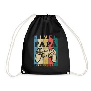 Dad Trainee Funny Future Dad Ad Em - Drawstring Bag - black - Front