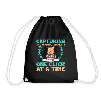 Cat Photographers Cat Lovers Photograpy Cats Photo - Drawstring Bag - black - Front
