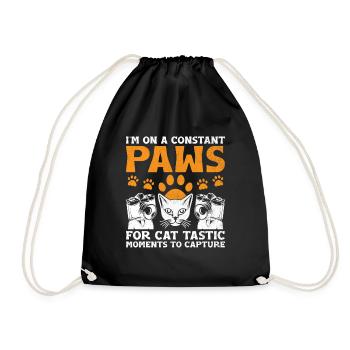 Cat Photographers Cat Lovers Photograpy Cats Photo - Drawstring Bag - black - Front
