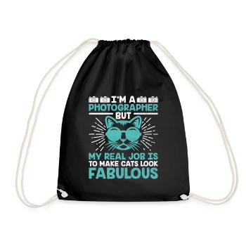 Cat Photographers Cat Lovers Photograpy Cats Photo - Drawstring Bag - black - Front