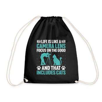 Chat Photographes Chat Amoureux Des Chats Photo - Sac de sport léger - noir - Devant