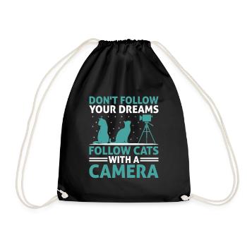 Cat Photographers Cat Lovers Photograpy Cats Photo - Drawstring Bag - black - Front