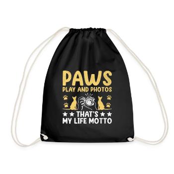 Cat Photographers Cat Lovers Photograpy Cats Photo - Drawstring Bag - black - Front