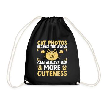 Chat Photographes Chat Amoureux Des Chats Photo - Sac de sport léger - noir - Devant