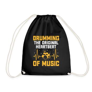 Tambourinage Le battement de cœur original de la musique Tambour Tambour - Sac de sport léger - noir - Devant