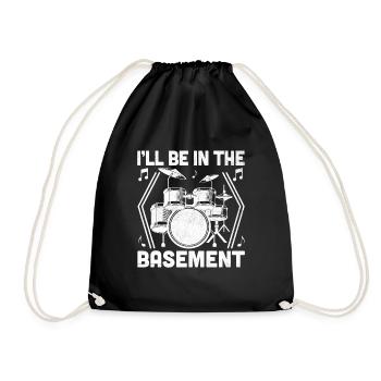 Je serai dans le sous-sol Tambour Tambour Batteur - Sac de sport léger - noir - Devant