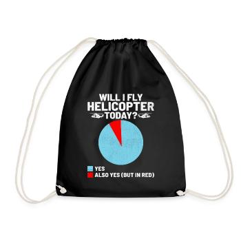 Vais-je piloter un hélicoptère aujourd’hui hélicoptères Aviator Pi - Sac de sport léger - noir - Devant