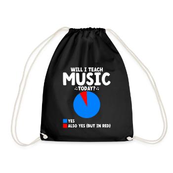 Vais-je enseigner la musique aujourd’hui professeur de musique Musicien Te - Sac de sport léger - noir - Devant