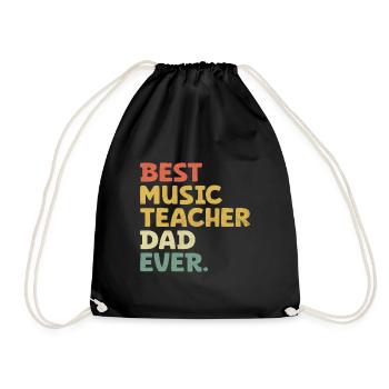 Meilleur professeur de musique Papa de tous les temps Musicien Classe Teachin - Sac de sport léger - noir - Devant