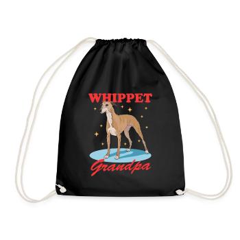Whippet Grandpa Lévrier anglais Cadeau - Sac de sport léger - noir - Devant