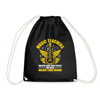 Music Teachers Making Sure Your Scales Are More Th - Drawstring Bag - black - Front