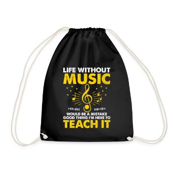 La vie sans musique serait une erreur Heureusement que je - Sac de sport léger - noir - Devant