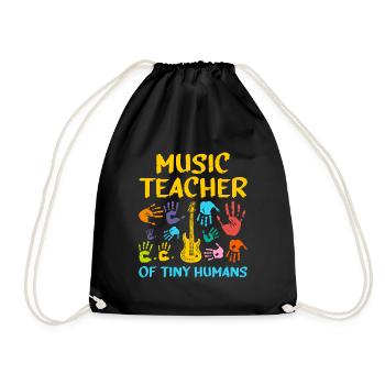 Professeur De Musique De Minuscules Humains Musicien Classe Teachi - Sac de sport léger - noir - Devant