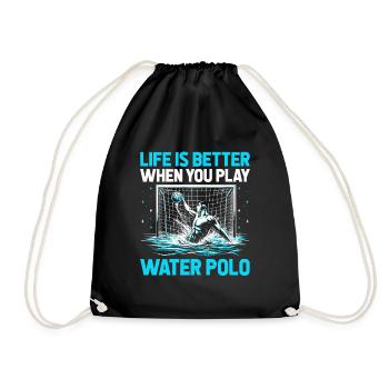 La vie est meilleure quand on joue au water-polo Po aquatique - Sac de sport léger - noir - Devant