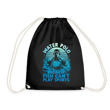 water-polo : parce que les poissons ne peuvent pas faire de sports aquatiques - Sac de sport léger - noir - Devant