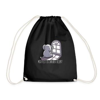 Voulez-vous en parler ? Éléphant triste - Sac de sport léger - noir - Devant