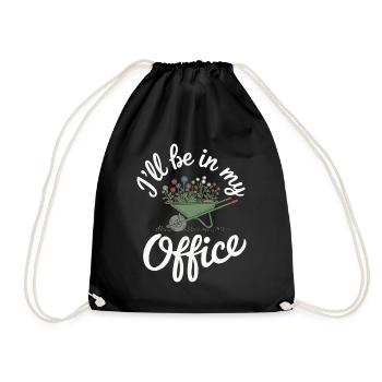 Gardening Garden Gardener - Drawstring Bag - black - Front