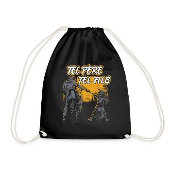 Tel Père Tel Fils Moto Cross Sport Motocycliste - Sac de sport léger - noir - Devant