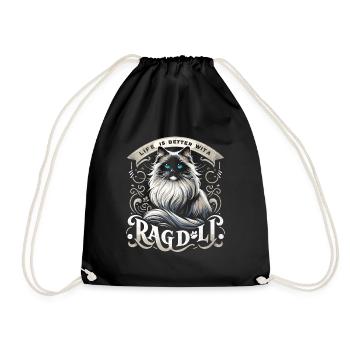La vie est meilleure avec un Ragdoll Propriétaire de Ragdolls Cat L - Sac de sport léger - noir - Devant