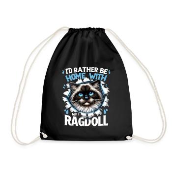 Je préfère être à la maison avec mon propriétaire Ragdoll Ragdolls - Sac de sport léger - noir - Devant