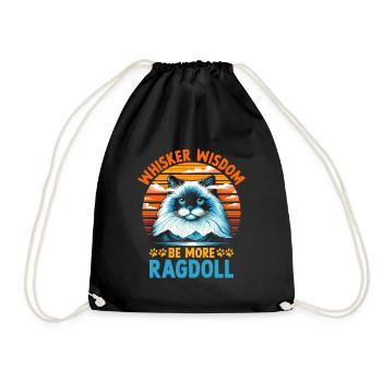 Whisker Wisdom Be More Ragdoll Ragdolls Amoureux des chats - Sac de sport léger - noir - Devant