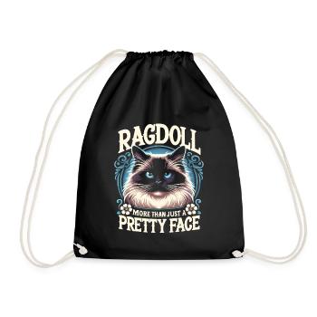 Ragdoll Mehr als nur eine hübsche Ragdolls-Katze - Turnbeutel - Schwarz - Vorne