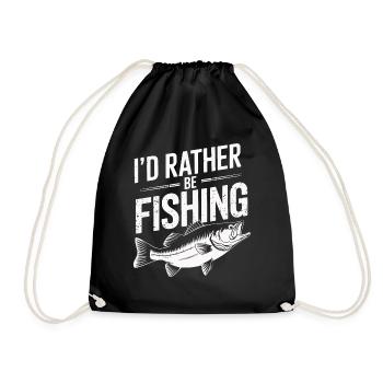 Pêcheur drôle de dicton pêche - Sac de sport léger - noir - Devant