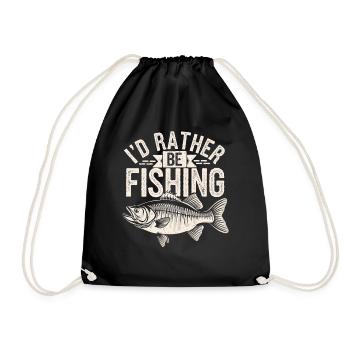 Pêcheur drôle de dicton pêche - Sac de sport léger - noir - Devant