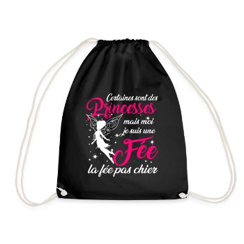 Certaines sont des princesses fée la pas chier - Sac de sport léger - noir - Devant