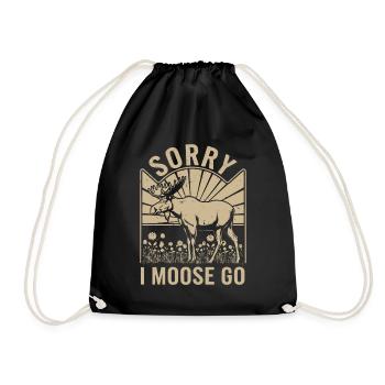 Sorry I Moose Go Elch - Turnbeutel - Schwarz - Vorne
