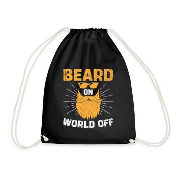 Barbe On Monde Off Visage Pilosité Barbes Homme - Sac de sport léger - noir - Devant
