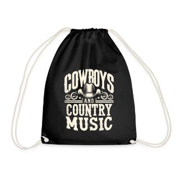 Cowboys Und Country Musik Song Liebhaber Country Songs - Turnbeutel - Schwarz - Vorne
