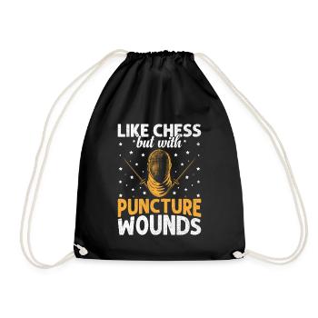 Comme un jeu d’échecs, mais avec des blessures par perforation, l’escrime - Sac de sport léger - noir - Devant