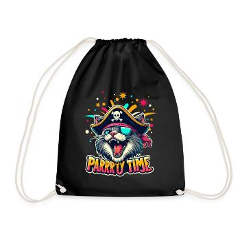 Carnaval Chat Pirate Costume Fête Temps Cologne Alaaf - Sac de sport léger - noir - Devant