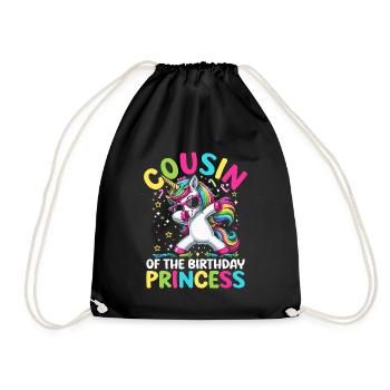 Cousin De La Princesse D’anniversaire Doublage Licorne - Sac de sport léger - noir - Devant