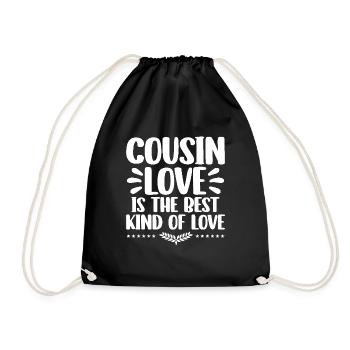 L’amour cousin est le meilleur type de famille d’amour - Sac de sport léger - noir - Devant