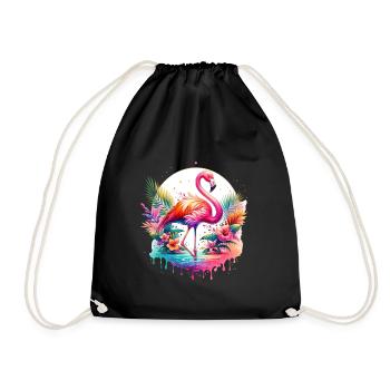 Cologne Alaaf Flamingo Carnival Exotic Colors - Drawstring Bag - black - Front