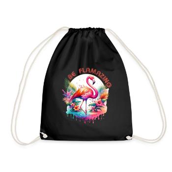 Kölle Alaaf Be Flamazing Flamingo Vibes - Drawstring Bag - black - Front