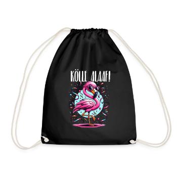 Kölle Alaaf Flamingo Party Fun in Style - Drawstring Bag - black - Front