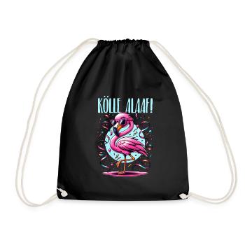 Kölle Alaaf Flamingo Party Vibes - Drawstring Bag - black - Front