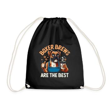 Les Boxer Brews sont les meilleurs boxers pour chiens amateurs de caféine - Sac de sport léger - noir - Devant